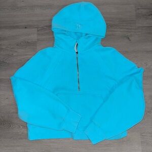 lululemon electric turquoise scuba oversized half zip